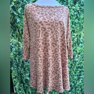 Carole Christian Boutique 3/4 Sleeve Tunic Top Small